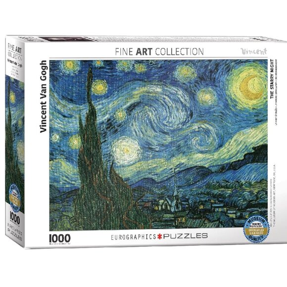 New sealed Eurographics 1000pcs Adult Puzzle - Starry Night by Vincent Van Gogh - Picture 1 of 15
